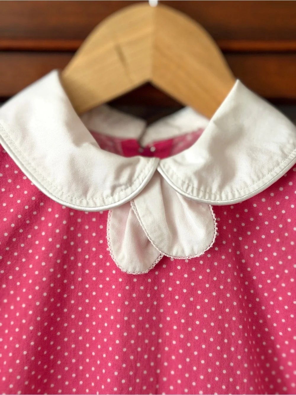 Vintage handmade girls pink dress - Picture 2 of 13